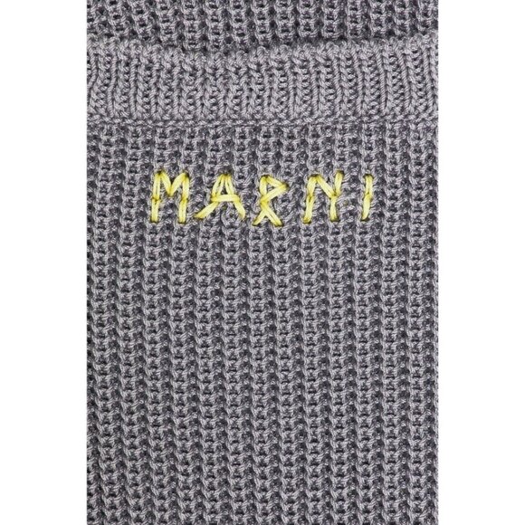 Marni Polo Neck Mercury Grey Knit Collar - Picture 5 of 5